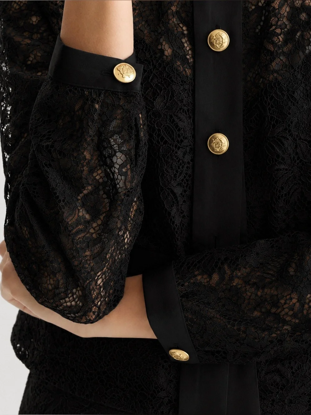 J.Crew Lace Lady Jacket in Black Size S
